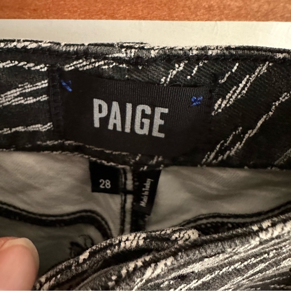 Paige Hoxton Ultra Skinny Zebra Stripe size 28 NWT - Picture 3 of 12